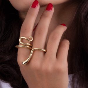 انگشتر مار فشن 2222646 | فروشگاه گنج جواهر