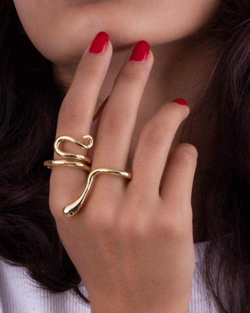 انگشتر مار فشن 2222646 | فروشگاه گنج جواهر